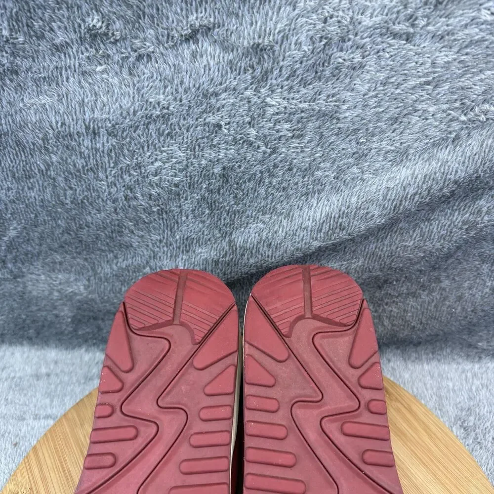 Nike Air Max 90 Shoes Womens Size 6 Red Quilted Suede Sneakers 443817-601